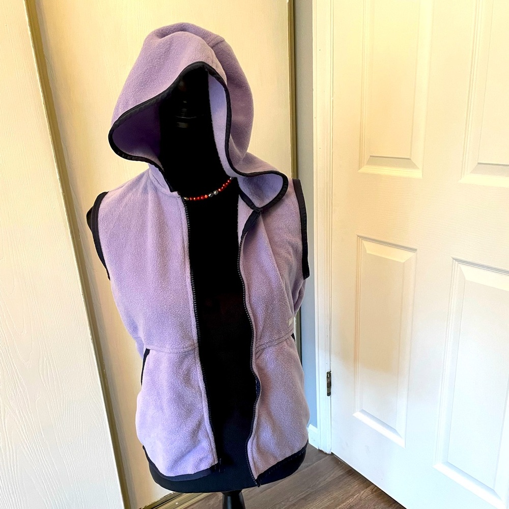 Purple Fleece Vest with Hoodie (Teen XL 16)